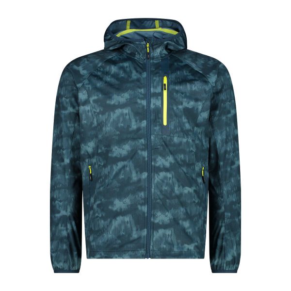 Kurtka z kapturem CMP. Niebieskie kurtki softshell CMP, bez wzorów, z softshellu, z kapturem. Za 447.00 zł.