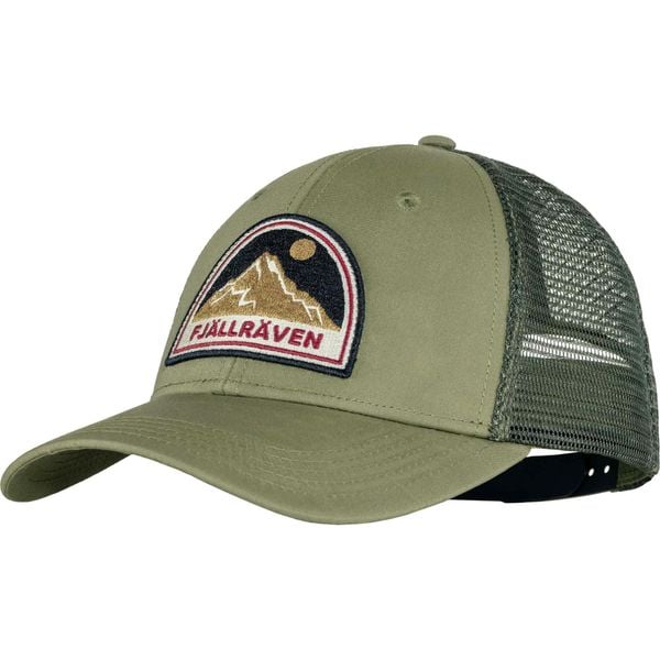 FJALLRAVEN Czapka z daszkiem Badge Langtradarkeps green-L/XL. Zielone czapki z daszkiem Fjällräven, z aplikacjami, z bawełny. Za 233.15 zł.