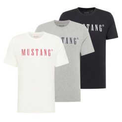 3PAK Męskich Koszulek MUSTANG Style Austin 1014695. Białe t-shirty Mustang, m, bez wzorów, z bawełny, bez kołnierzyka, bez ramiączek. Za 219.99 zł.