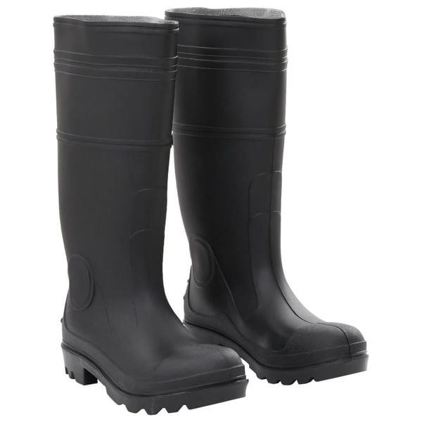 Kalosze VidaXL PVC rozmiar 40 czarne. Czarne śniegowce vidaXL, z materiału, bez zapięcia. Za 115.10 zł.