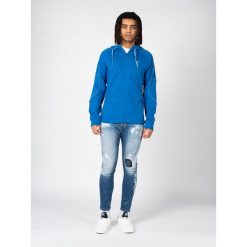 Bluza trekking męska Training-Roviogo. Niebieskie bluzy Fila, m, bez wzorów, z bawełny, z kapturem. Za 313.00 zł.
