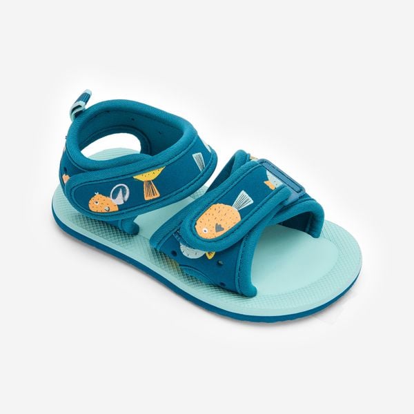 Second Life - Sandały basenowe dla malucha Nabaiji Fish - Stan Doskonały. Niebieskie sandały NABAIJI, z materiału, bez zapięcia. Za 33.99 zł.