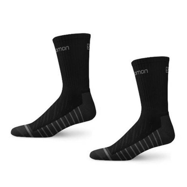 Skarpety sportowe Salomon Life 2PAK. Czarne skarpetki sportowe Salomon, bez wzorów. Za 29.90 zł.