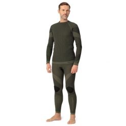 Legginsy turystyczne termoaktywne męski Tagart Woodsman z jonami srebra. Zielone bielizna termoaktywna TAGART, m, bez wzorów, bez ramiączek. Za 179.00 zł.