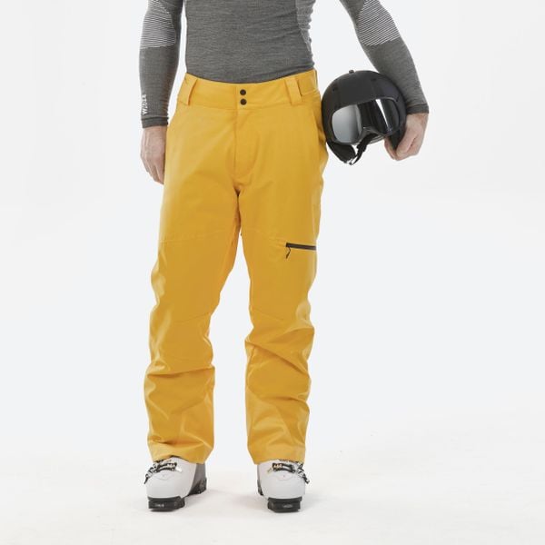 Spodnie narciarskie męskie Wedze 500. Żółte spodnie narciarskie i snowboardowe WED'ZE, m, bez wzorów, z materiału, narciarskie. W wyprzedaży za 149.99 zł.