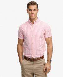 Superdry Koszula Preppy Oxford krótki rękaw z bawełny organicznej. Brązowe koszule Superdry, xl, bez wzorów, z bawełny, bez kołnierzyka, bez ramiączek. Za 282.85 zł.