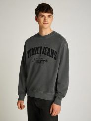 TOMMY JEANS Bluza w kolorze antracytowym rozmiar: L. Czarne bluzy Tommy Jeans, l, bez wzorów, z bawełny, bez kaptura. Za 300.78 zł.