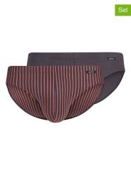 Skiny Slipy (2 pary) w kolorze czerwono-granatowym rozmiar: M. Czerwone slipki Skiny, m, bez wzorów. Za 70.41 zł.