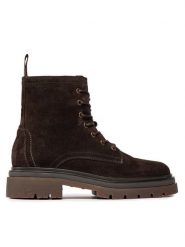 Gant Trzewiki Ramzee Mid Lace 27683423 Brązowy. Brązowe botki sznurowane GANT, bez wzorów, ze skóry, bez obcasa, bez zapięcia. Za 879.99 zł.