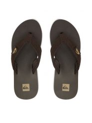 Quiksilver Japonki EO-DUNE CQ10036MGG Brązowy ciemny. Brązowe japonki Quiksilver, bez wzorów, ze skóry. Za 109.99 zł.