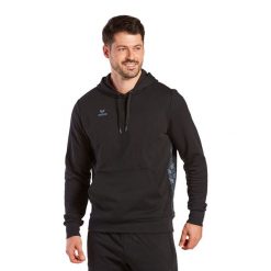 Hoodie Erima Essential Team. Czarne bluzy Erima, m, bez wzorów, z kapturem. Za 233.50 zł.