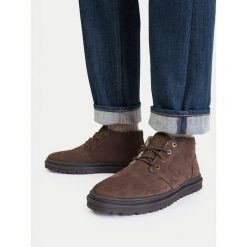 Trzewiki Lasocki. Brązowe botki sznurowane Lasocki, bez wzorów, bez obcasa, bez zapięcia. Za 229.99 zł.
