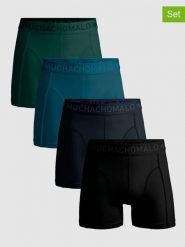 Muchachomalo Bokserki (4 pary) w kolorze czarno-granatowo-zielonym rozmiar: XXL. Czarne bokserki MUCHACHOMALO, xxl, bez wzorów. Za 121.99 zł.