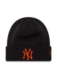 New Era Czapka League Essential Be 60565210 Czarny. Czarne czapki zimowe New Era, bez wzorów, z materiału. Za 139.99 zł.