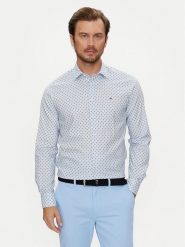 Tommy Hilfiger Koszula MW0MW36363 Błękitny Regular Fit. Niebieskie koszule Tommy Hilfiger, m, bez wzorów, z bawełny, bez kołnierzyka, bez ramiączek. Za 349.99 zł.