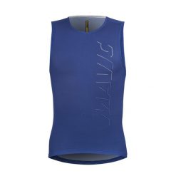 Tank top Mavic. Niebieskie bezrękawniki MAVIC, bez wzorów, bez kołnierzyka, bez ramiączek. Za 258.50 zł.