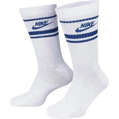 SKARPETY Nike Everyday Essential. Białe skarpety Nike, bez wzorów, z materiału. Za 190.00 zł.