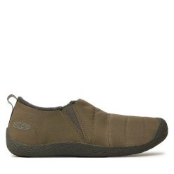 Półbuty Keen. Brązowe eleganckie półbuty Keen, bez wzorów, bez obcasa, bez zapięcia. Za 209.99 zł.