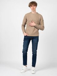 Pepe Jeans Sweter "New Jules" | PM702278 | New Jules | Mężczyzna | Piaskowy, Beżowy. Brązowe swetry nierozpinane Pepe Jeans, l, bez wzorów, z dzianiny, bez kołnierzyka, bez ramiączek. W wyprzedaży za 229.00 zł.