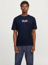Jack & Jones Koszulka "Jjcorp" w kolorze granatowym rozmiar: S. Niebieskie bezrękawniki Jack & Jones, s, bez wzorów, z bawełny, bez kołnierzyka, bez ramiączek. Za 43.99 zł.