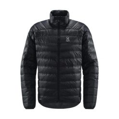 Kurtka puchowa męska Haglofs L.I.M Down Jacket. Czarne kurtki Haglöfs, l, bez wzorów, z puchu, bez kaptura. Za 890.99 zł.