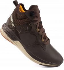 Męskie buty sportowe wysokie Caterpillar Cityrogue Mid P110522. Brązowe buty turystyczne CATerpillar, na zimę, bez wzorów, z gumy, bez zapięcia, trekkingowe. Za 329.00 zł.