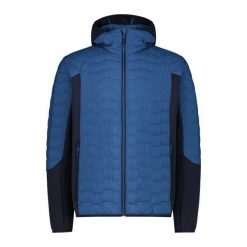 Kurtka hybrydowa męska CMP Klyr. Niebieskie kurtki CMP, m, bez wzorów, bez kaptura. Za 566.99 zł.