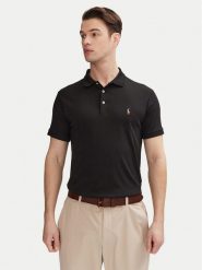 Polo Ralph Lauren Polo Ssl-Knt 710685514002 Czarny Slim Fit. Czarne koszulki polo Polo Ralph Lauren, m, bez wzorów, z bawełny, bez kołnierzyka, bez ramiączek. Za 429.99 zł.