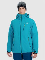 4F Kurtka narciarska membrana 10000 męska - niebieska S. Niebieskie kurtki narciarskie i snowboardowe 4F, m, bez wzorów, z materiału, narciarskie. Za 799.99 zł.