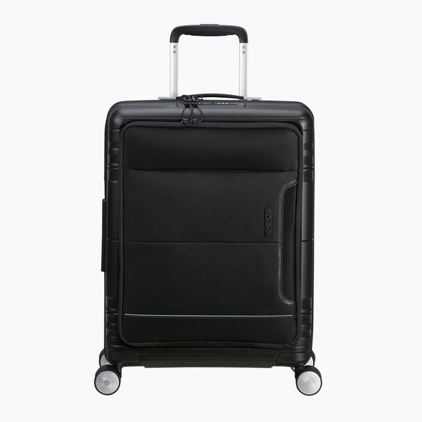 Walizka podróżna American Tourister Spinner 55 EXP 4. Czarne walizki American Tourister, bez wzorów. Za 579.99 zł.
