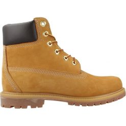 Buty Timberland Model Premium 6. Brązowe buty turystyczne Timberland, bez wzorów, z materiału, bez zapięcia, trekkingowe, primaloft. Za 895.80 zł.