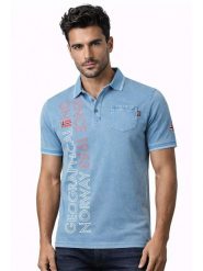 Geographical Norway Koszulka polo "Konakri" w kolorze błękitnym rozmiar: XXL. Niebieskie koszulki polo Geographical Norway, xxl, bez wzorów, z bawełny, bez kołnierzyka, bez ramiączek. Za 86.99 zł.