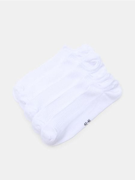 Skarpetki stopki OEKO-TEX 5 pack - biały. Białe skarpety Sinsay, bez wzorów. Za 15.99 zł.