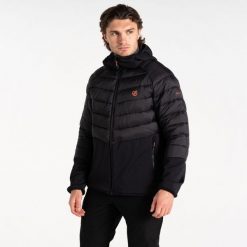Kurtka turystyczna hybrydowa męska Mountain Series. Czarne kurtki Dare 2B, m, bez wzorów, bez kaptura. W wyprzedaży za 189.99 zł.