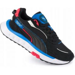 Męskie buty sportowe sneakersy PUMA WILD RIDER. Czarne buty sportowe casual Puma, bez wzorów, bez zapięcia. Za 229.00 zł.