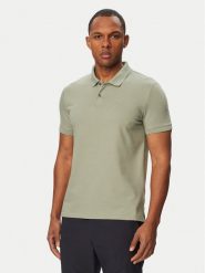 Calvin Klein Polo LV04LC254G Khaki Slim Fit. Brązowe koszulki polo CALVIN KLEIN, m, bez wzorów, z bawełny, bez kołnierzyka, bez ramiączek. Za 289.99 zł.