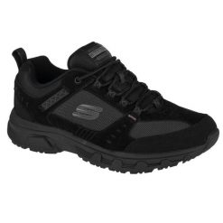 Buty trekkingowe męskie, Skechers Oak Canyon. Czarne trekkingi Skechers, bez wzorów, z materiału, przed kostkę, bez zapięcia. Za 390.00 zł.