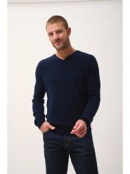 Just Cashmere Kaszmirowy sweter "Mevron" w kolorze granatowym rozmiar: XL. Niebieskie swetry nierozpinane Just Cashmere, xl, bez wzorów, z kaszmiru, bez kołnierzyka, bez ramiączek. Za 437.92 zł.