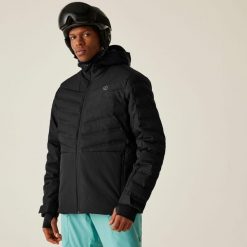 Kurtka narciarska męska z membraną Ollie III Dare 2b. Czarne kurtki narciarskie i snowboardowe Dare 2B, l, bez wzorów, z tkaniny, narciarskie. W wyprzedaży za 699.99 zł.