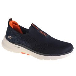 Buty sportowe Sneakersy męskie, Skechers Go Walk 6. Brązowe buty sportowe casual Skechers, bez wzorów, bez zapięcia. Za 279.99 zł.