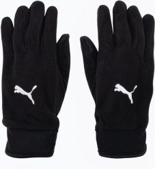 Rękawiczki zimowe Puma Teamliga 21 czarne. Czarne rękawiczki Puma, na zimę, bez wzorów, z elastanu. Za 181.99 zł.