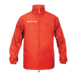 Męska Ocieplana Kurtka Przeciwdeszczowa Basico. Czerwone kurtki Givova, m, bez wzorów, z puchu, bez kaptura. Za 82.99 zł.