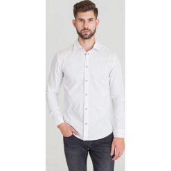 KOSZULA SLIM FIT JOHN RICHMOND. Białe koszule John Richmond, m, bez wzorów, bez kołnierzyka, bez ramiączek. Za 314.50 zł.