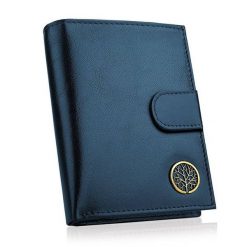 Portfel męski BETLEWSKI BPM-BF-64 GRANATOWY. Niebieskie portfele Betlewski, bez wzorów, ze skóry. Za 149.00 zł.