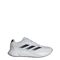 Buty Duramo SL. Białe buty do biegania Adidas, bez wzorów, z materiału, bez zapięcia, do biegania. Za 250.00 zł.