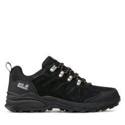 Trekkingi Jack Wolfskin. Czarne buty trekkingowe Jack Wolfskin, bez wzorów, bez zapięcia. Za 349.99 zł.