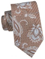 Elegancki Krawat Chattier - Jasny Brąz w Kwiaty. Krawaty i muchy Chattier, bez wzorów, z tkaniny. Za 55.00 zł.