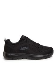 Skechers Sneakersy Brisbane 232057/BBK Czarny. Czarne buty sportowe casual Skechers, bez wzorów, z materiału, bez zapięcia. Za 239.00 zł.