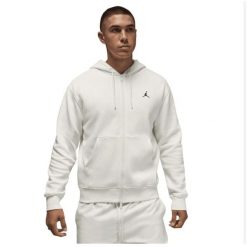 Bluza z kapturem Air Jordan Brooklyn Fleece Jumpman Full-Zip Hoodie FV7289-133. Białe bluzy Jordan, bez wzorów, z kapturem. Za 412.85 zł.