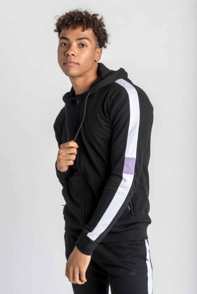 Bluza z kapturem Venice na zamek, z kieszeniami na zamek, unisex – czarny. Czarne bluzy z kapturem AESTHETIC WOLF, m, bez wzorów, z bawełny, z kapturem. Za 69.99 zł.